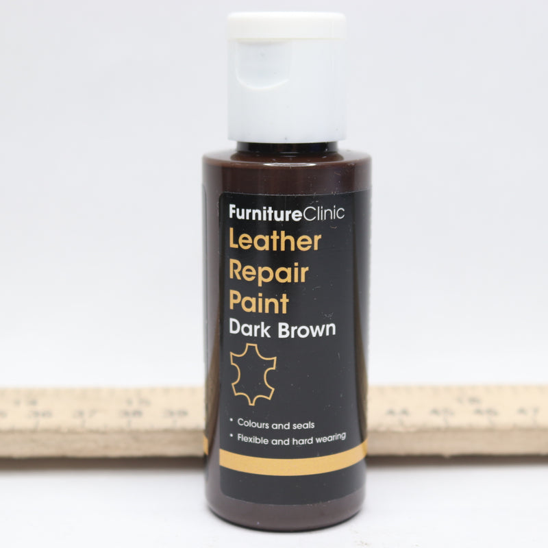 Furniture Clinic Quick and Easy Leather Repair Paint Dark Brown 1.7 Oz.