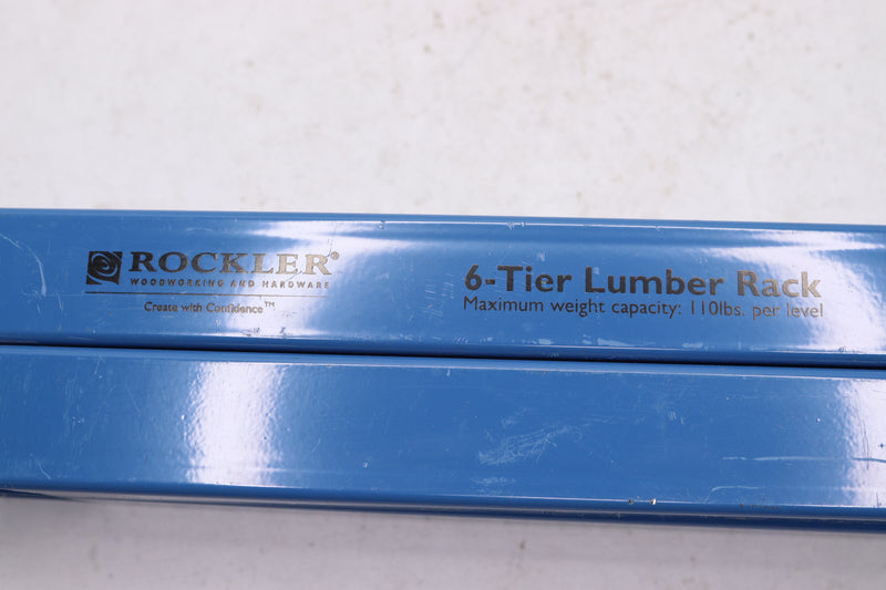 (4-Pk) Rocker Garage Lumber Storage Racks - Incomplete / 4 Blue Shelfs Only