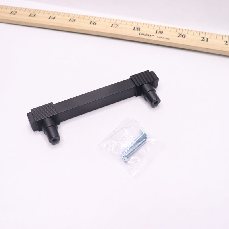 Liberty Cabinet Drawer Pull Fluted Square Matte Black 3-3/4" P43204C-FB-CP