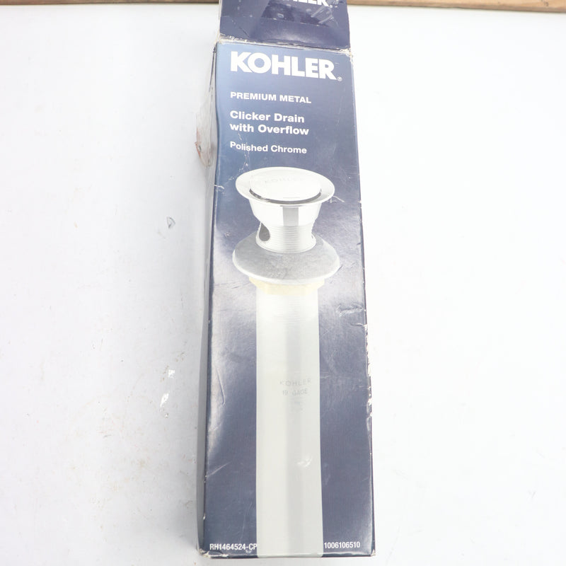 Kohler Clicker Drain With Overflow Polished Chrome 1-1/4" RH1464524-CP - Used