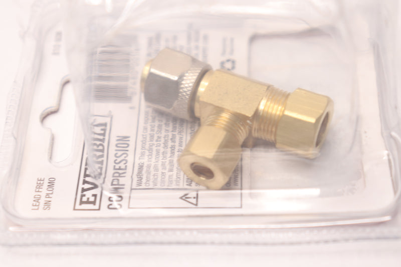 Everbilt Compression Valve Tee Fitting Brass 3/8" 810 608