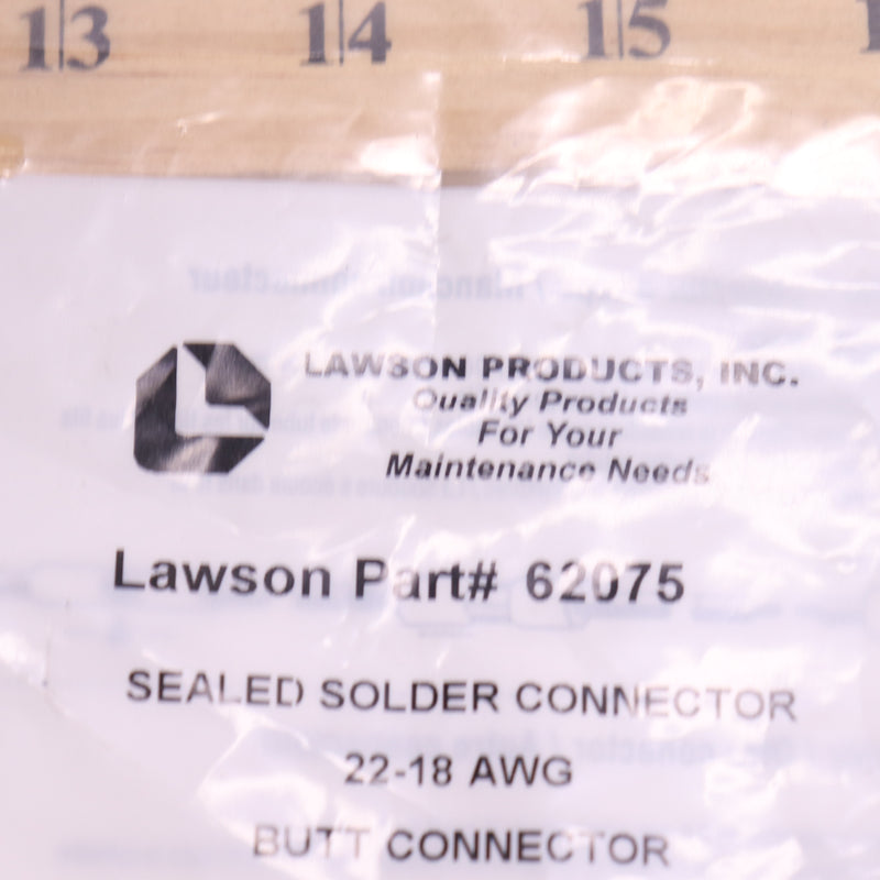 (20-Pk) Lawson Butt Connector Solder Seal Polyolefin Red 20-18 AWG 62075