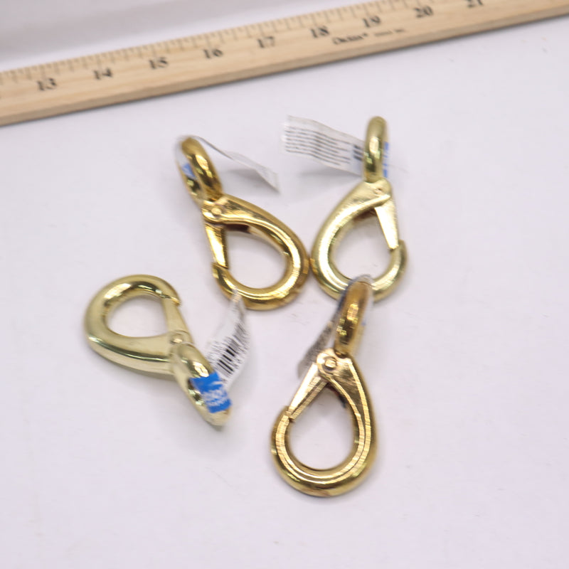 (4-Pk) National Cattle Snap With Swivel Eye Brass Plated 7/8" x 3-7/8" N890-01