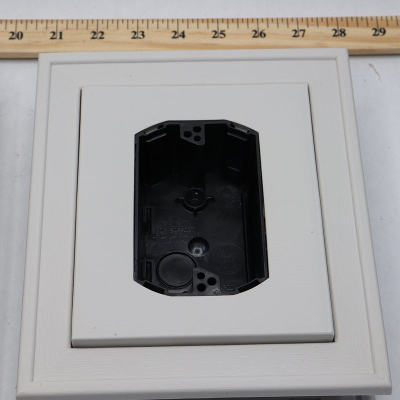 (2-Pk) Mid America Mount Master Centered Outlet Electrical Block Cream 7" x 8"