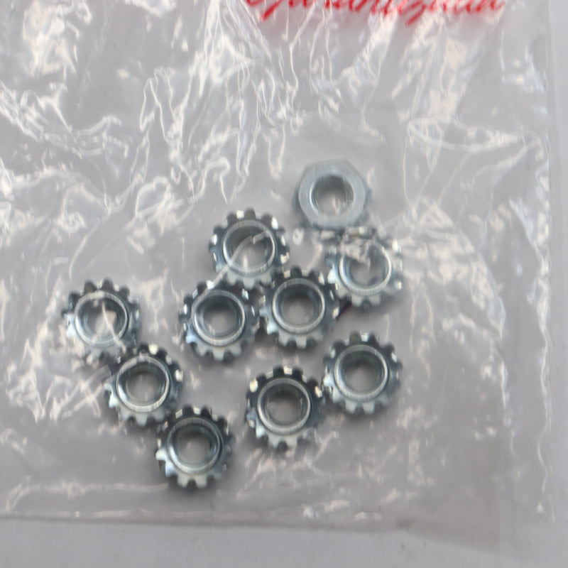 (10-Pk) Rotary Blade Bolt Nut Steel Zinc 17-8802