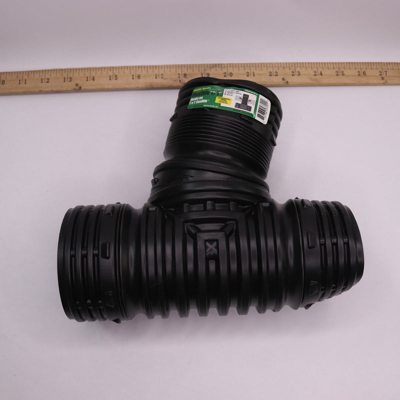 Flex-Drain Flexible Landscaping Drain Pipe Adapter Polypropylene Black 4" 53702