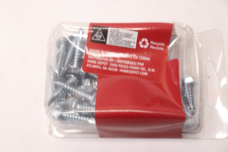 (50-Pk) Hex Head Sheet Metal Screw Zinc Plated