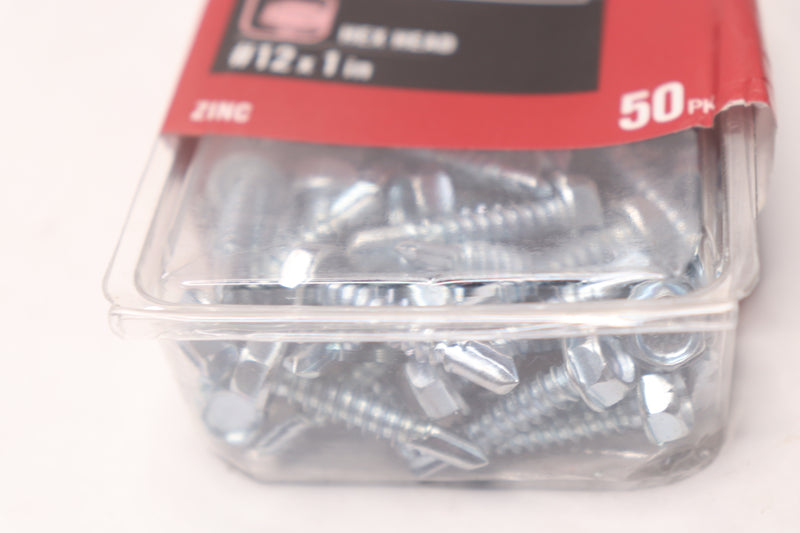 (50-Pk) Hex Head Sheet Metal Screw Zinc Plated