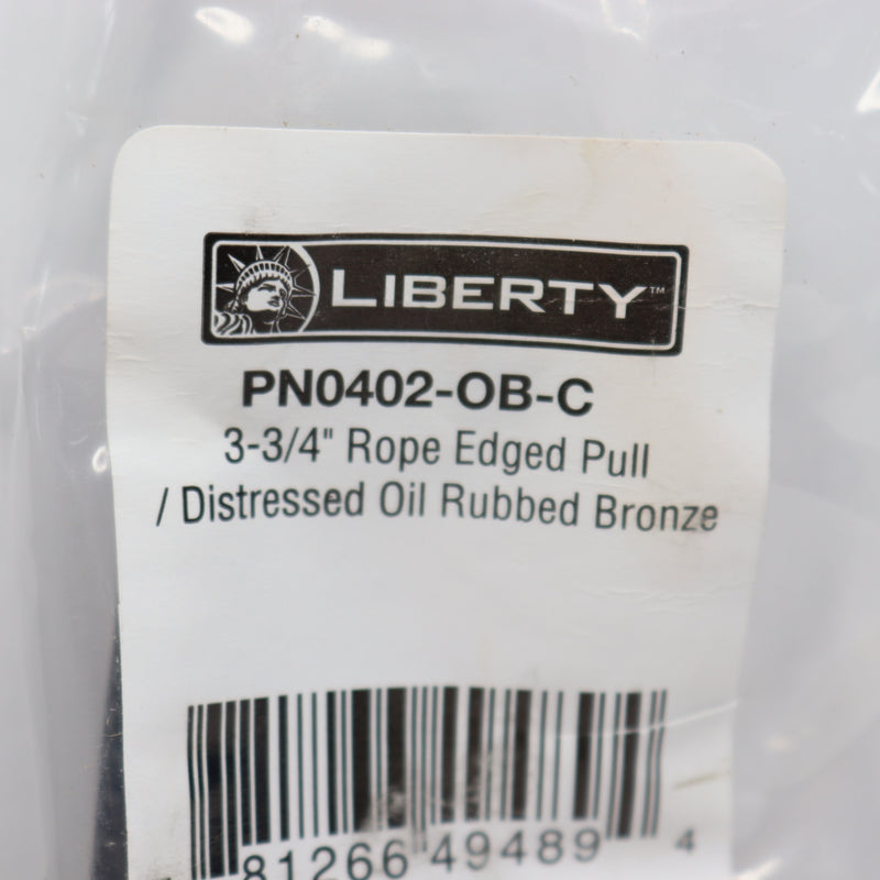 Liberty Bar Pull Distressed Oil Rubbed Bronze 3-4/5" PN0402-OB-C