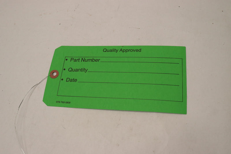 (100-Pk) Quality Approved Tags 078-T63-0808