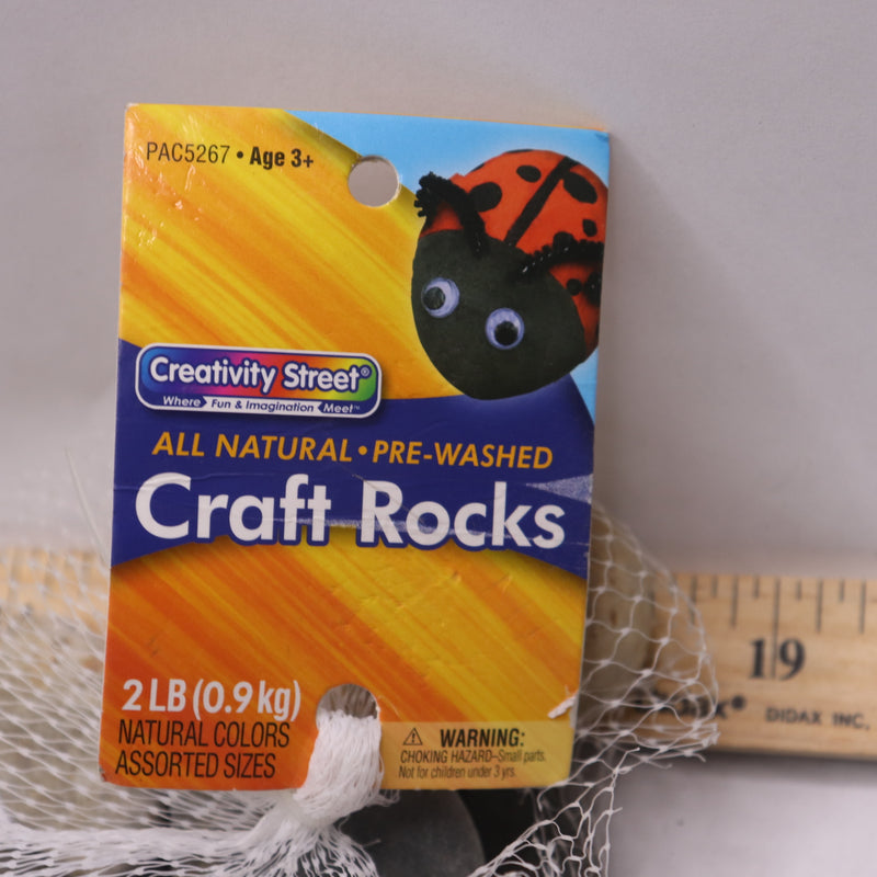 Creativity Street Craft Rocks Assorted Natural Colors 2 Lbs PAC5267