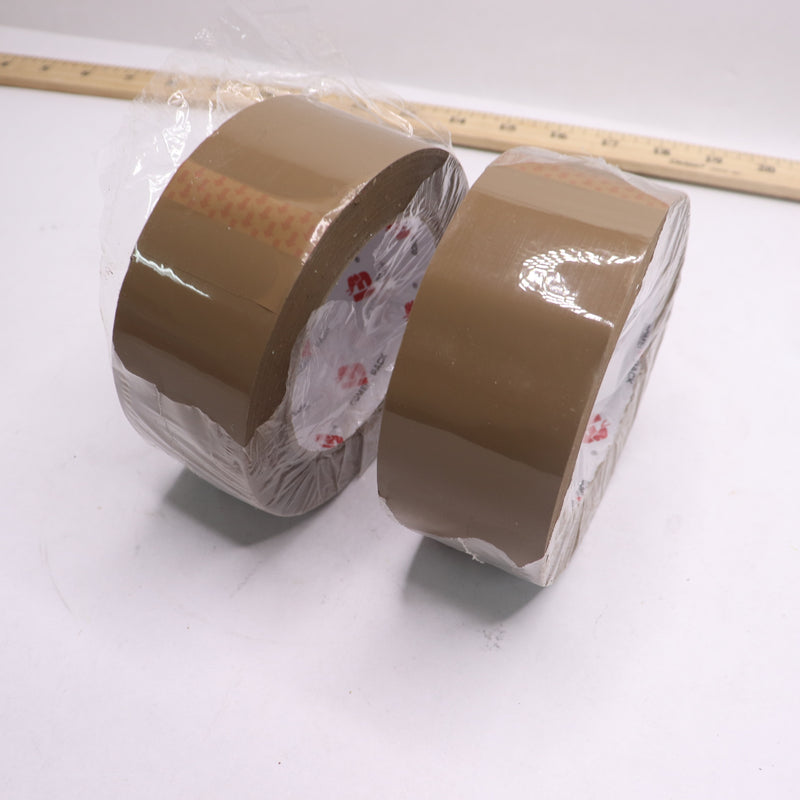 (2-Pk) Bomei Heavy Duty Packing Tape with Dispenser Brown 2.6 mil 1.88" x 110yds