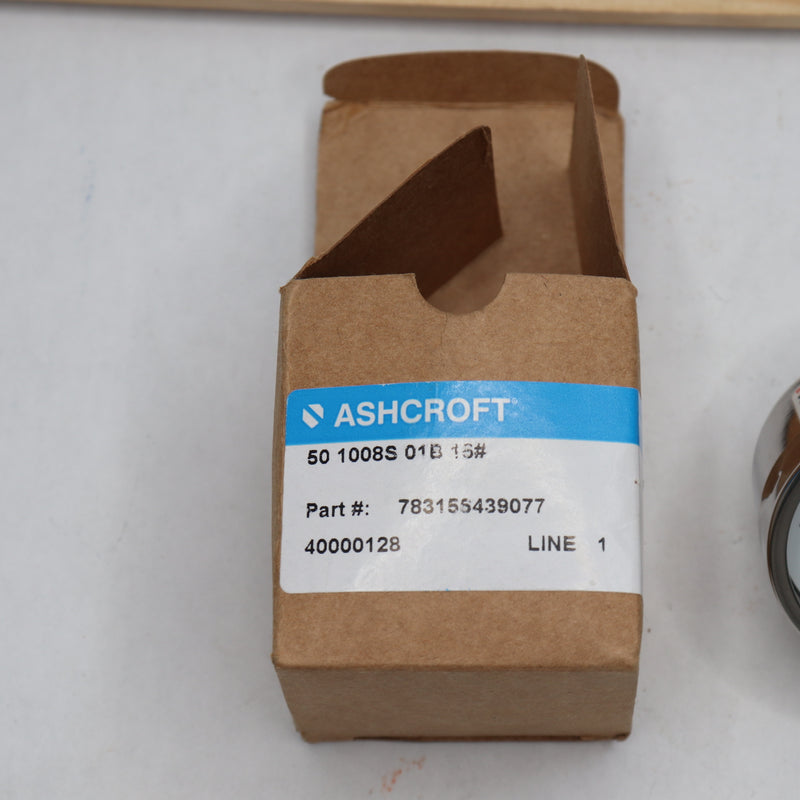 Ashcroft Pressure Gauge 0-15 PSI 1/8" NPT x 2.5" 501008S01B15