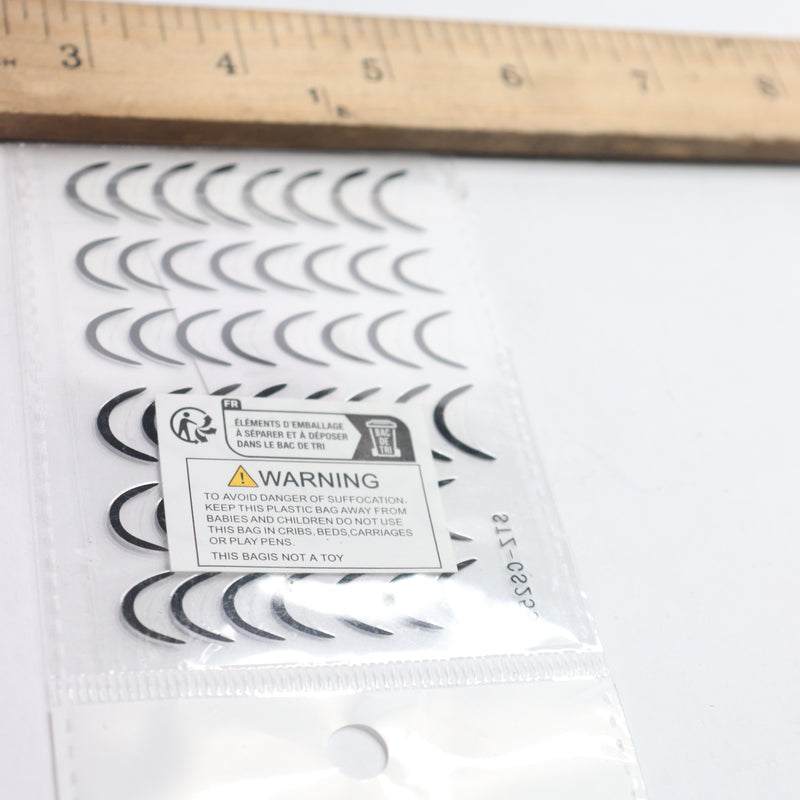 Glitter Swirl Nail Art Stickers Decals Black STZ-CS255
