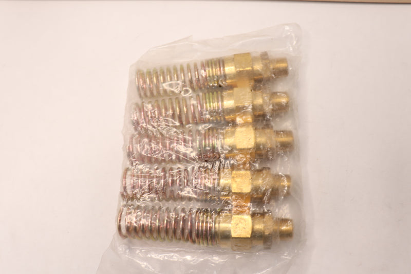 (5-Pk) Tectran Hose Fitting Assembly with Spring Guard 3/8"H x 3/8"ID x 3/8"MPT