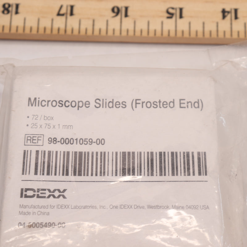 (72-Pk) Idexx Microscope Slides Frosted End 25 x 75 x 1mm 98-0001059-00