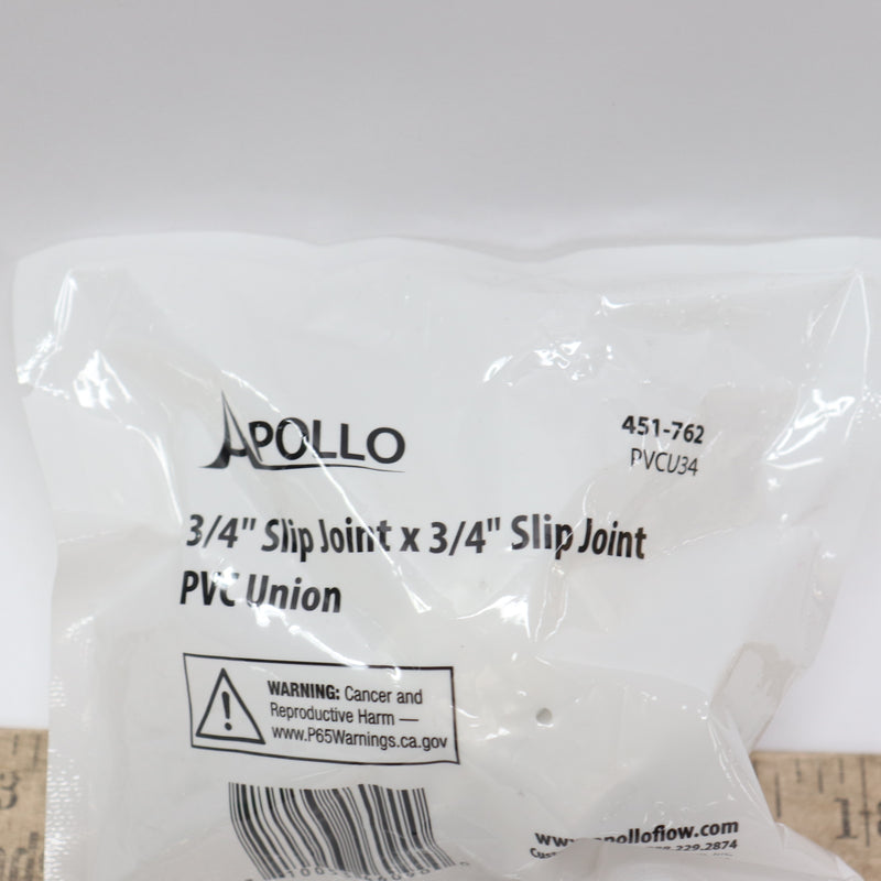 Apollo Union Slip Joint x Slip Joint PVC 3/4" x 3/4" 451-762