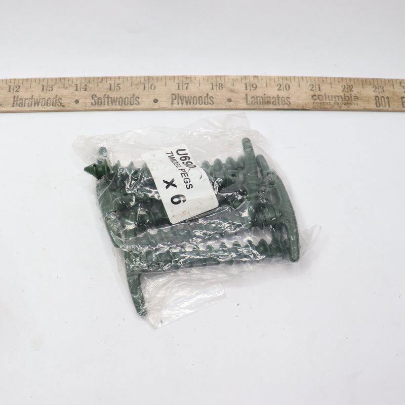 (6-Pk) Twizel Pegs Olive Green 11.3cm U690