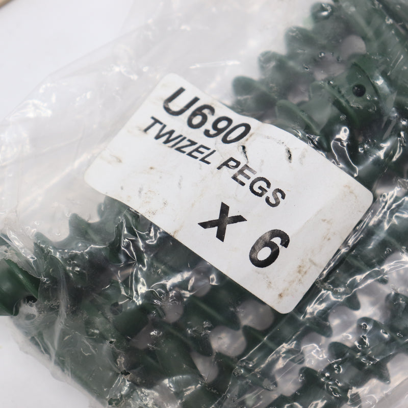 (6-Pk) Twizel Pegs Olive Green 11.3cm U690