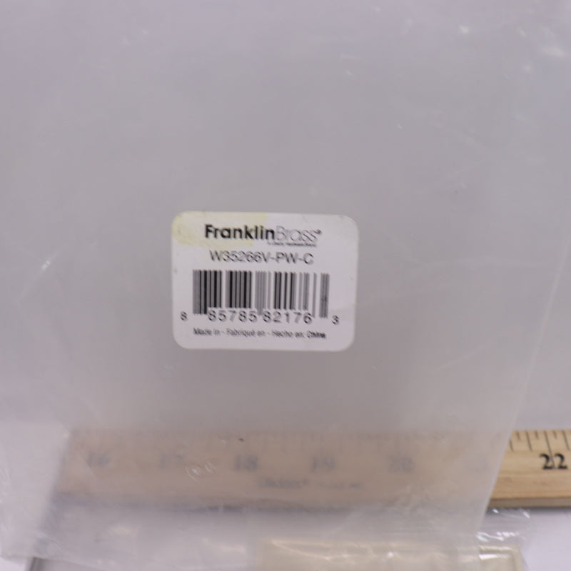 (3-Pk) Franklin Brass Classic Beadboard Single Duplex Wall Plate in Pure White