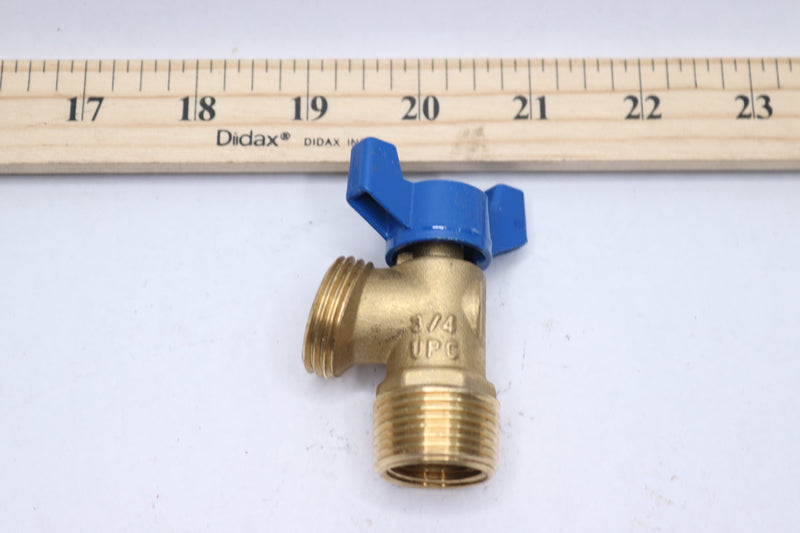 Everbilt Quarter-Turn Boiler Drain Valve Brass Male MPT x MHT 3/4" 102-054EB