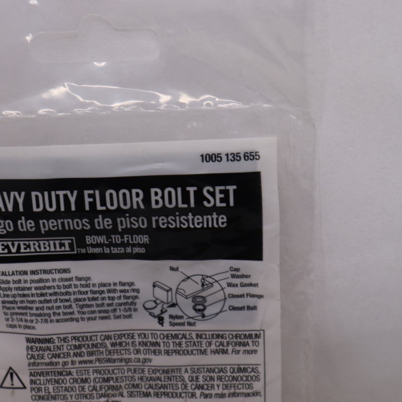 Everbilt Heavy Duty Toilet Bowl-to-Floor Bolt Kit 5/16" x 3-1/2" 1005 135 655