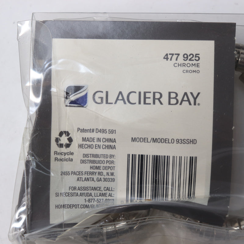 (12-Pk) Glacier Bay Roller Shower Curtain Hooks Polished Chrome Metal 93SSHD