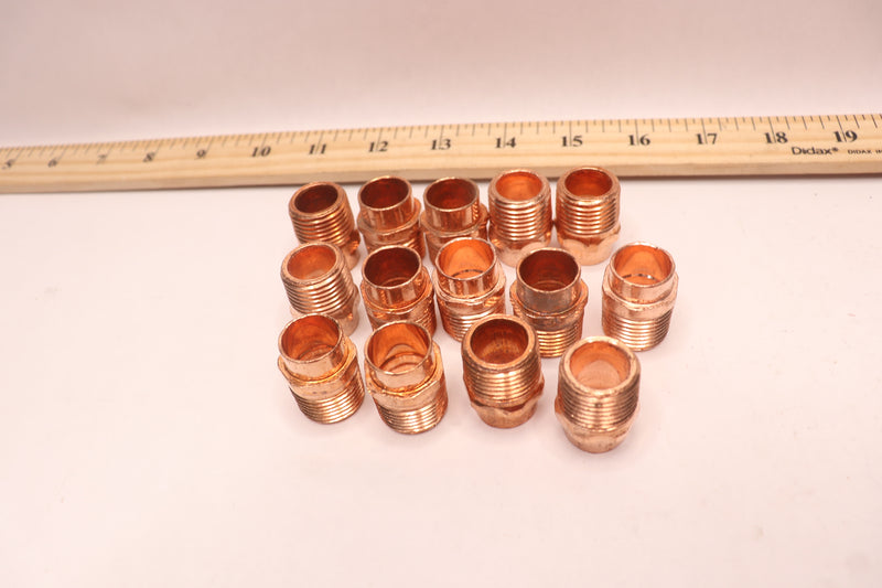 (14-Pk) Everbilt Pressure Cup X MPT Adapter Fitting Copper 1/2" 1002 835 573