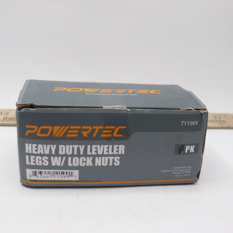 (3-Pk) Powertec Adjustable Leveling Feet 71136V - No Hardware