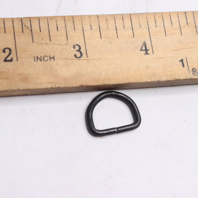 (10-Pk) D-Rings Plastic Black 3/4"