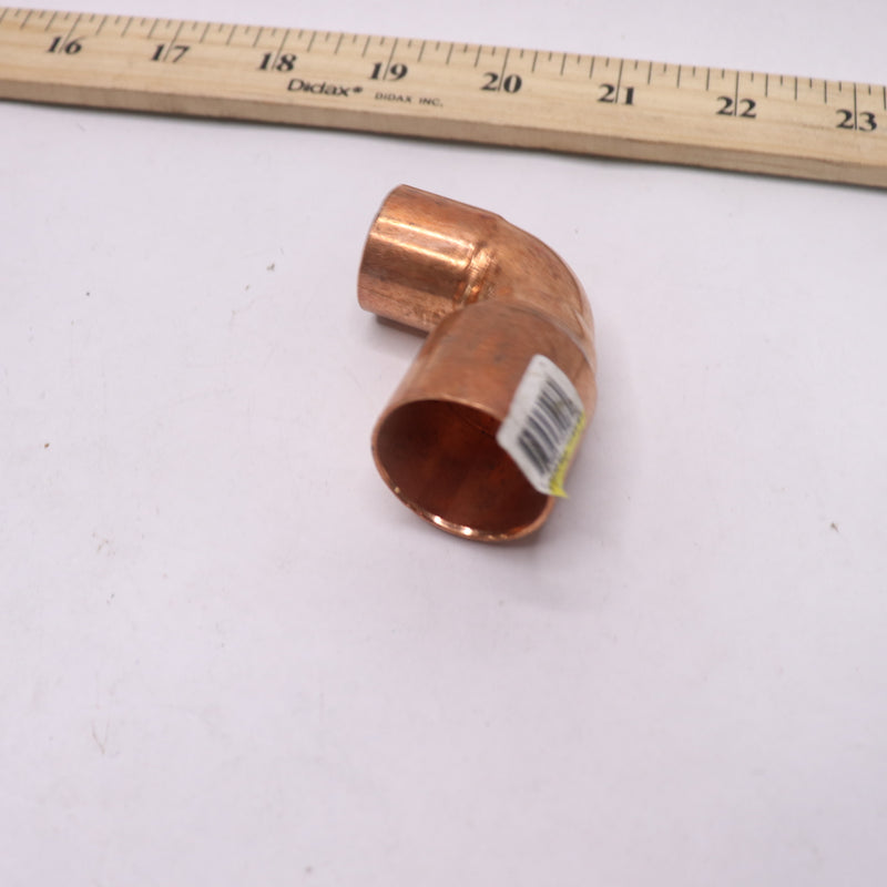 Elkhart 90 Degree Elbow Copper 1" X 3/4" Bagged 857106