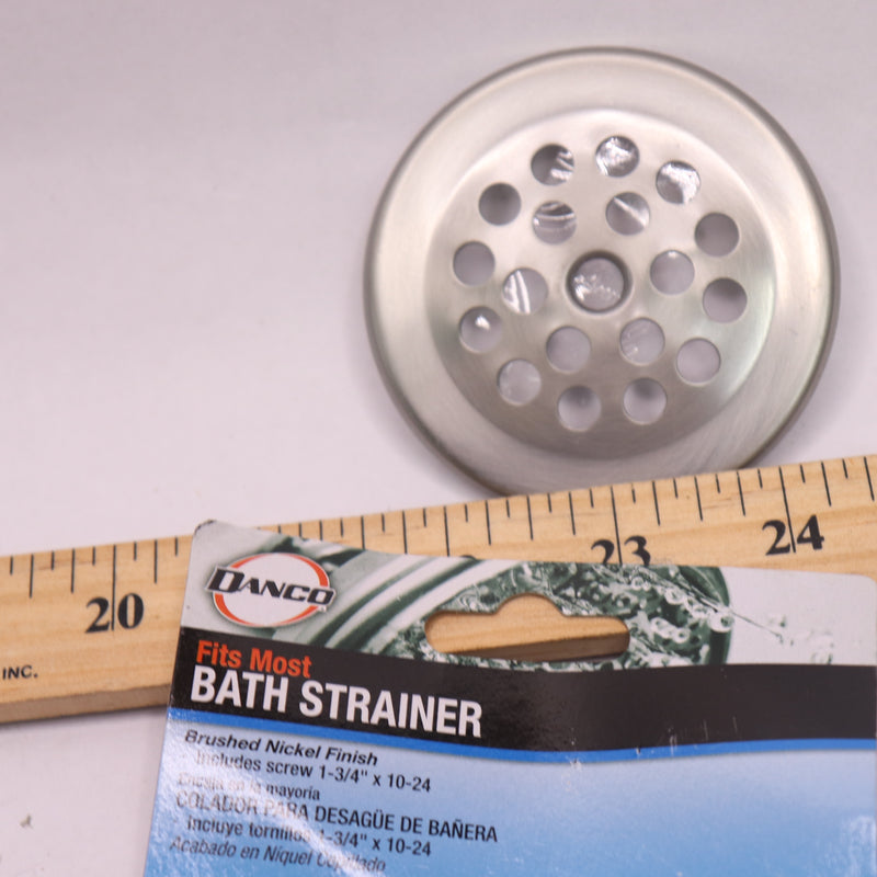 Danco Tub Shower Drain Strainer Brushed Nickle 2-11/16" 89269