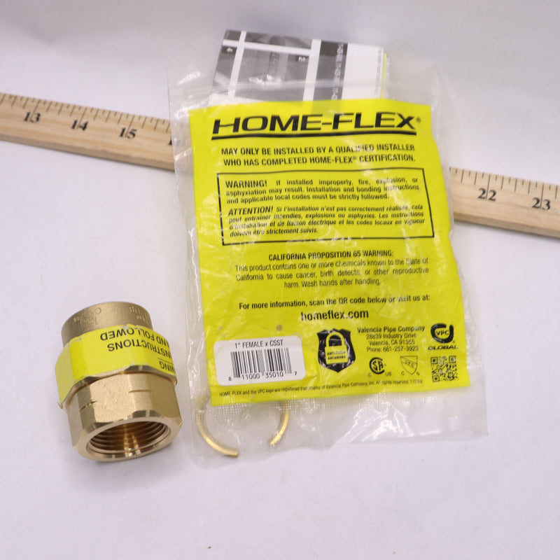 HomeFlex Corrugated Stainless Steel Tubing  x FIPT Female Adapter 1" 11-435-010