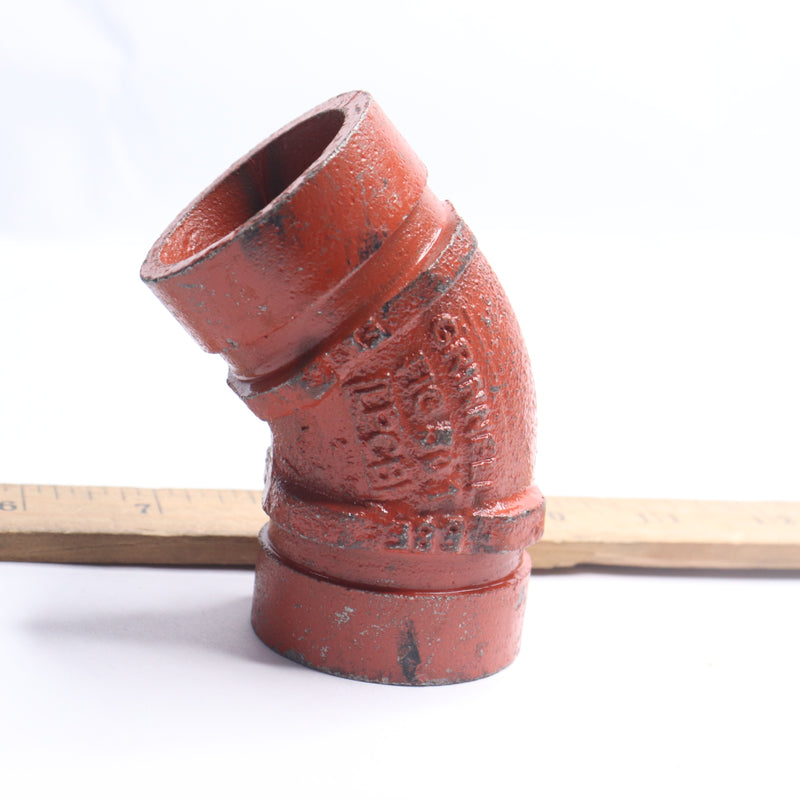 Grinnell G-Fire 45° Elbow Galvanized Grooved End Pipe Fitting 2-1/2" Style 501
