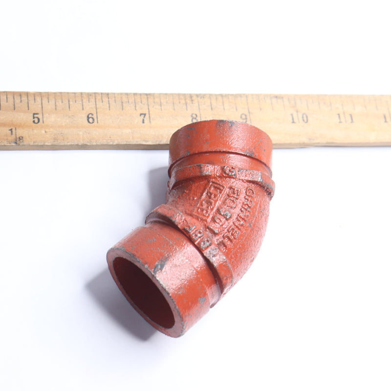 Grinnell G-Fire 45° Elbow Galvanized Grooved End Pipe Fitting 2-1/2" Style 501