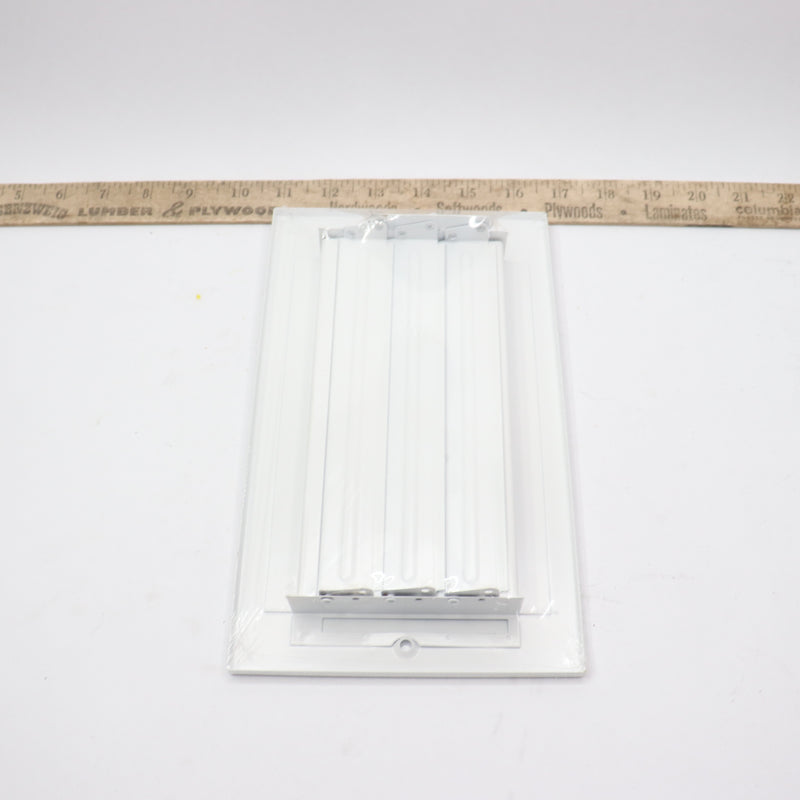 Home Intuition 3-Way Ceiling Register Wall Air Vent Covers White 8" X 4" WV3W8X4