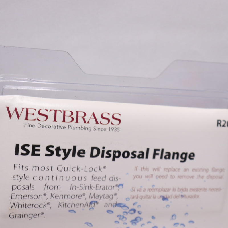 Westbrass Kitchen Sink Waste Disposal Drain Flange & Stopper Matte Black 4-1/4"