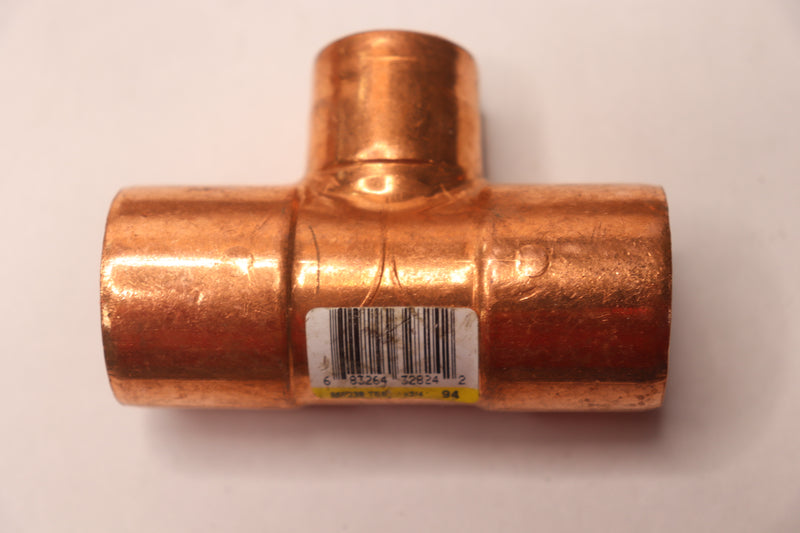 Copper Tee Fitting 1" x 1" x 3/4" 94