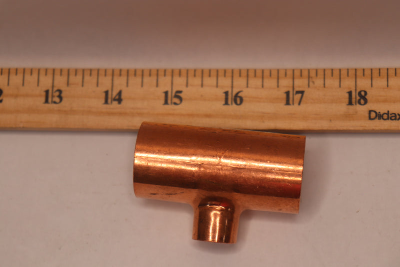 Everbilt Pressure All Cup Reducing Tee Fitting Copper 1" x 1" x 1/2"