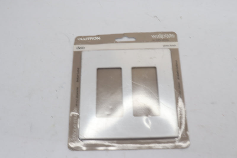 Lutron Claro Decorator/Rocker Wall Plate 2-Gang Gloss White CW-2-WH