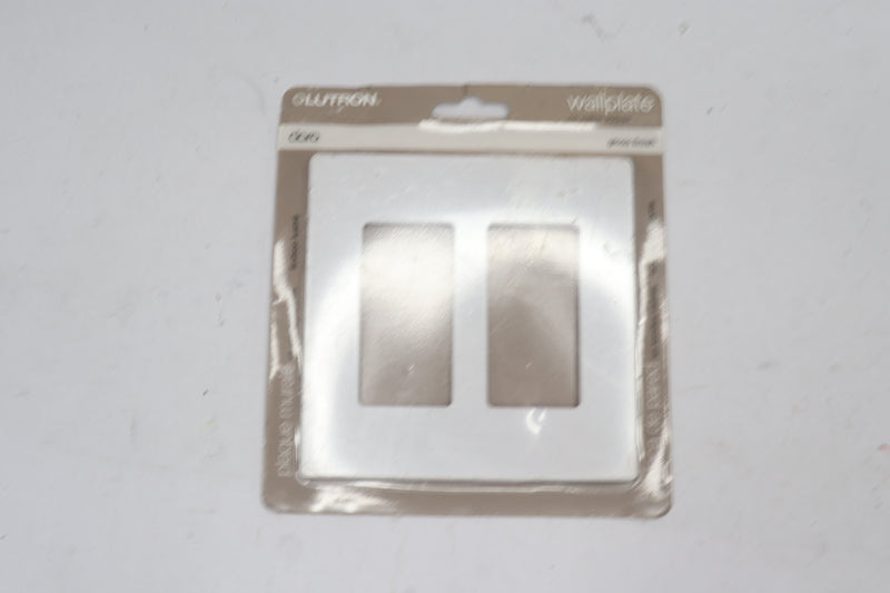 Lutron Claro Decorator/Rocker Wall Plate 2-Gang Gloss White CW-2-WH