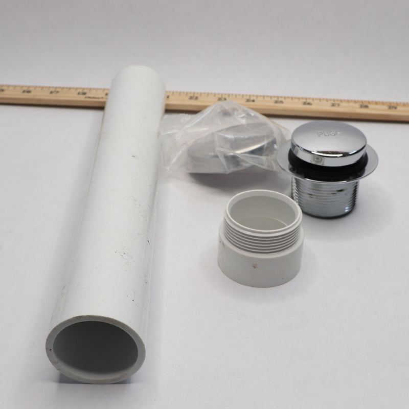 Everbilt Pipe Bath Waste and Overflow Drain Poly White 1-1/2" 224139