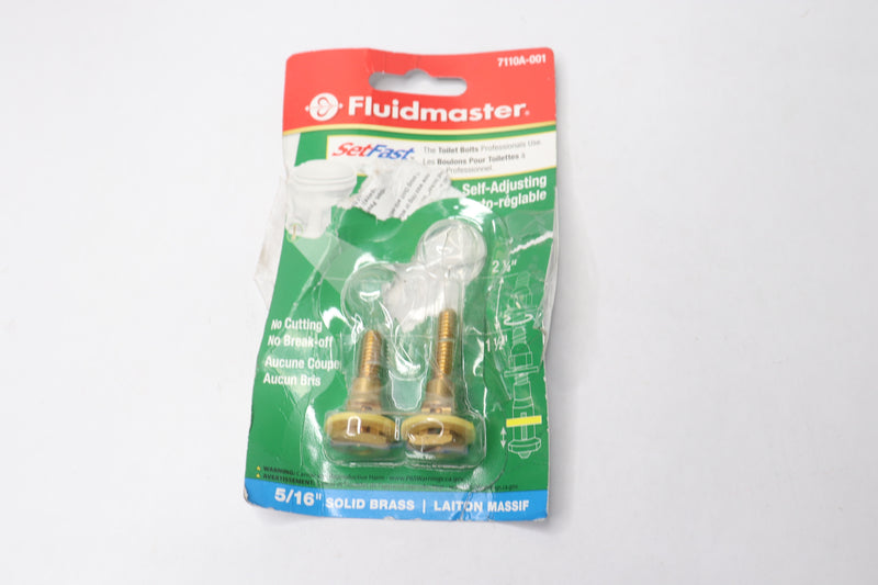 (2-Pk) Fluidmaster Setfast Toilet Bolts 7110A-001 - Missing Nuts