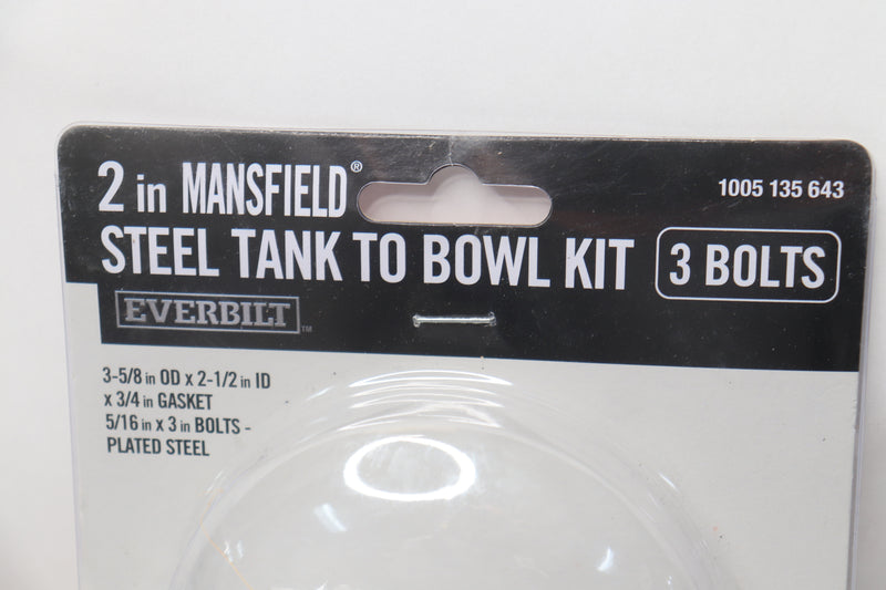 Everbilt Tank to Bowl Kit 2" Fits Mansfield Toilet - Missing Rubber Washer