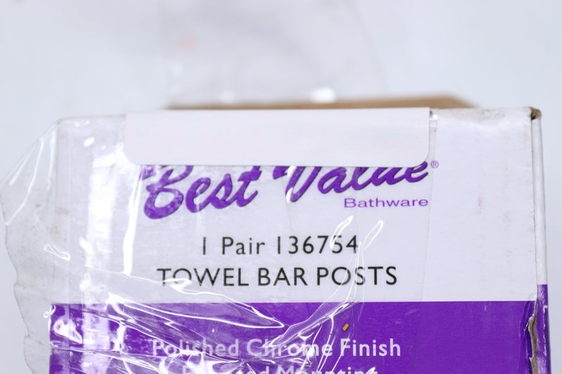 (2-Pk) Best Value Towel Bar Post Chrome I36754