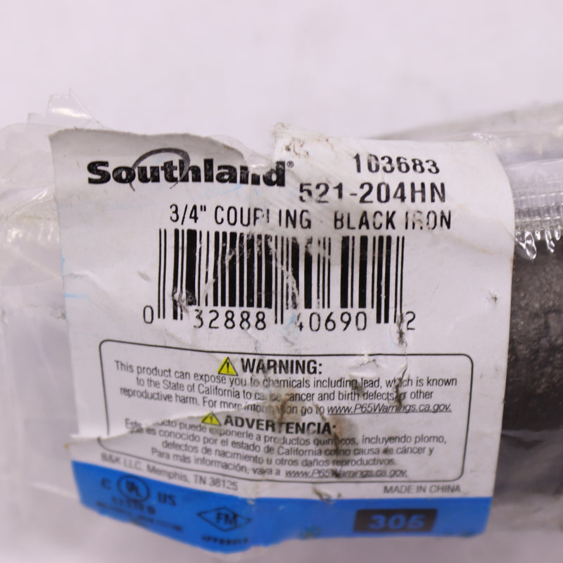 Southland Right Hand Pipe Coupling Iron Black 3/4" 103683