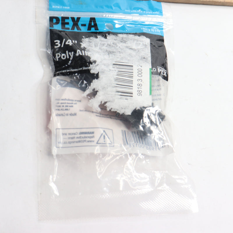 Apollo PEX-A Barb Reducing Tee Poly-Alloy 3/4" x 1/2" x 1/2" EPXPAT341212