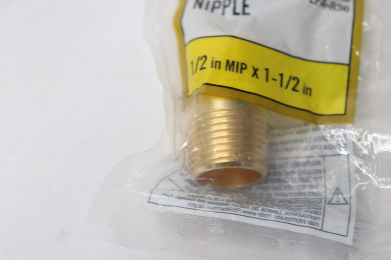 Everbilt Nipple Fitting Brass 1/2" x 1-1/2" MIP 765-798