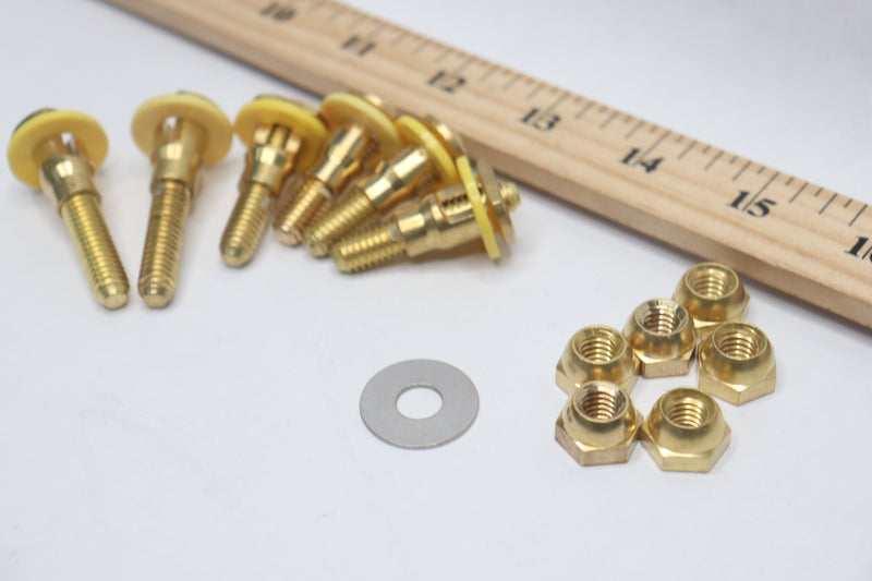(6-Pk) Fluidmaster Closet Toilet Bolt Kit - MISSING BOLTS, NUTS AND WASHERS