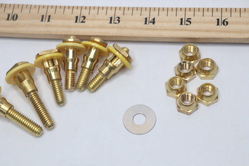 (6-Pk) Fluidmaster Closet Toilet Bolt Kit - MISSING BOLTS, NUTS AND WASHERS